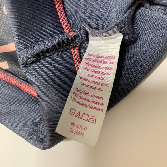 JUSTICE Active Gray Pink High Neck Sports Bra Size 16 - Picture 5 of 7